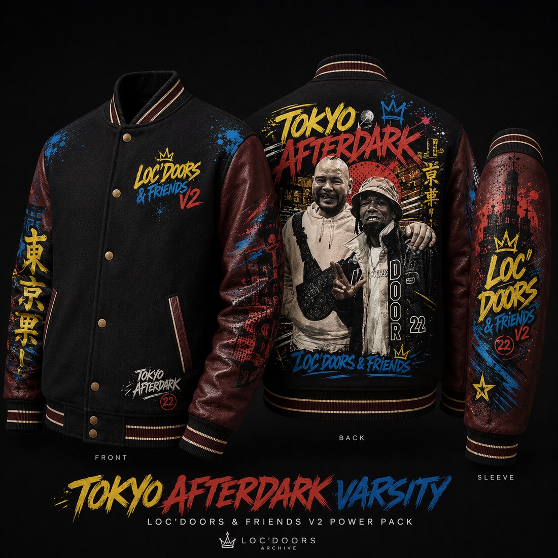 Tokyo Afterdark LOC’DOORS varsity jacket